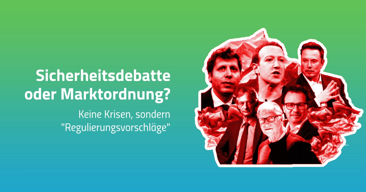 Sicherheitsdebatte oder Marktordnung? - Keine Krisen sondern "Regulierungsvorschläge"