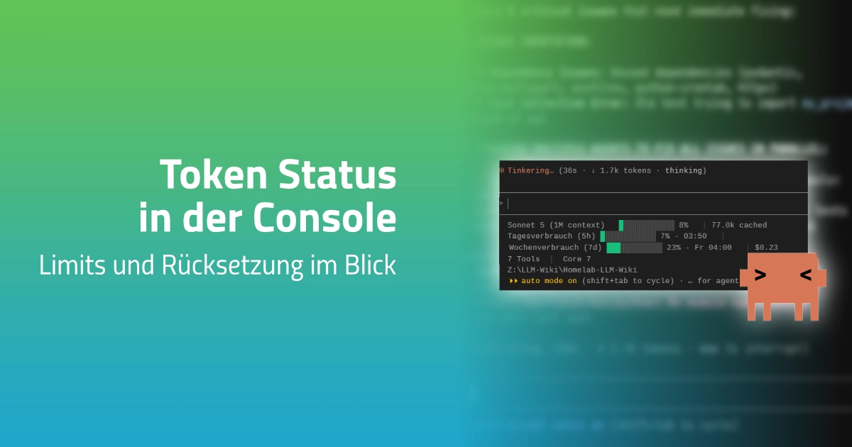 Eine eigene Statuszeile fürs Terminal: mehr Überblick bei der Arbeit mit Claude Code